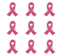 9 Pièces Octobre Rose Broches Pins Ruban Rose Badge Épingles de Sensibilisation au Cancer du Sein en Métal 2025 Accessoires pour Les Activités de Soutien Aux Soins des Femmes (6X4CM)