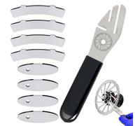 9 Pièces Outils Velo,Frein A Disque Vtt,Outil Frein Disque Velo Clé De Réglage De Disque,Outil De Redressage De Disque De Frein,8 Plaquettes De Frein À Disque Pour Les Réparations De Vélo