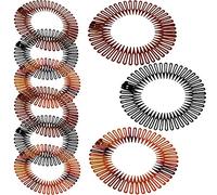 9 Pièces Peigne Extensible Full Circle Peigne Circulaire en Plastique Peigne à Cheveux Extensible Bandeau Serre-Tête Titulaire pour Femmes, 3 Couleurs