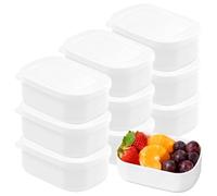 9 Pièces Petit Pot Conservation, 250ml Boite Congelation Alimentaire Réutilisable, Plastic Food Storage Containers Small, Petit Pot Plastique avec Couvercle Sans BPA pour Fruits, Riz Complet, Sauces