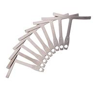 9 Pièces Pied à Coulisse T, Mesure Précise du Rayon de Touche | Acier Inoxydable Argenté, Mesure de L’arc Touche, Outil Pratique pour Luthiers et Techniciens Guitare