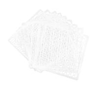 9 Pièces Pochoirs de Peinture Géométriques Réutilisables | Plastique Blanc Lavable, Motifs Creux Faciles à Nettoyer, pour Projet Scolaire et Loisirs Créatifs