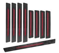 9 Pièces Protection Seuil de Porte de Voiture pour Benz S-Class2013-Present, Seuil Voiture Autocollant Seuil Porte Voiture Bande de Seuil en Fibre de Carbone,Red