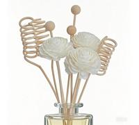 9 pièces Set de bâtons de diffuseur de roseau, diffuseur de parfum en roseau et recharge de remplacement de fleurs Bâtons de roseau pour la décoration de la maison et du bureau, couleurs primaires 3 p