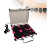 9 Pièces Set De Massage Aux Pierres Chaudes Avec Chauffage, Ensemble Chauffe-Pierres De Massages, Kit De Massage Chaudes Avec Appareil Chauffant, Pour Particuliers, Spa