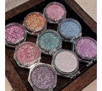 9 pièces/set Poudre de diamant de cristal de sel de mer flocon de neige blanc, paillettes ultra-fines convenant pour le nail art DIY, les célébrations de fêtes, le style Y2K, la saison des mariages, f