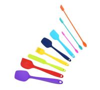 9 Pièces Spatules à Gâteaux en Silicone, Résistantes à Chaleur | Crème, Confiture et Tartines, Set Complet Racleurs, Pinceau et Cuillères, Surface Lisse