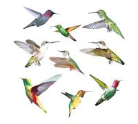 9 Pièces Stickers Oiseaux Bidirectionnels Anti-Collision Oiseaux Stickers Électrostatiques Auto-Aduhérents Bidirectionnels Bird Window Sticke Conçus pour Toutes les Fenêtres de Toutes