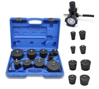 9 Pièces SystèMe de Refroidissement de L'air de Suralimentation du Turbocompresseur, Adaptateur pour Système D'air de Suralimentation, Kit de Test de Fuite de Suralimentation avec Testeur à Manomètre