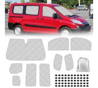 9 Pièces Tapis Thermique Voiture Remplacement pour Citroen Jumpy 2016-2024 MWB, Remplacement pour Opel Vivaro 2019-2024 MWB, Protection Solaire Pare-Brise, Ensemble de Pare-Soleil Pliable