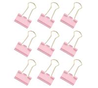9 Pièces Trombones de Bureau Rose en Métal, Maintien Renforcé