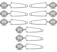 9 pinces à thé en acier inoxydable, pince à thé de haute qualité pour les feuilles en vrac, œuf à thé en forme de boule, paquet de 9 sachets de thé - filtre à thé élégant , passoire à thé durable & po