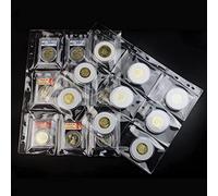 9 pochettes pour pièces de monnaie, 9 trous, pochettes pour médaillons pour classeur, 10 petites feuilles rondes d'évaluation pour ranger des recharges de pièces de monnaie pour collectionneurs