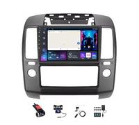 9 Pouces 2 Din Android 14 HD écran Tactile Radio pour Nissan Navara D40 2004-2010 avec Caméra de Recul Télécommande de Volant Bluetooth GPS CarPlay FM WiFi Mic(S100 1+32G)