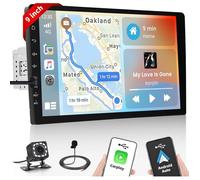 9 Pouces Autoradio 1 Din Bluetooth Apple Carplay et Android Auto,Écran Tactile Poste Radio AVCE Lien Miroir Récepteur FM USB Caméra
