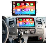 9 Pouces Autoradio 2 Din pour VW T5 Transporter 2010-2013 avec Carplay Android Auto sans Fil, 4+64 Go Android 14 Écran Tactile Autoradio Multimédia Bluetooth WiFi FM/RDS Radio GPS Navi Caméra de Recul