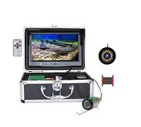 9 poucesHD 1080P écran détecteur de poisson caméra pêche sous-marine 15 pièces LED blanches + lampe IR for la sur glace en rivière/hiver,Équipement Professionnel(1080P 15M with DVR)