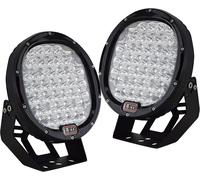 9 Pulgadas 96w Punto Negro Redondo Led Barra De Luz De Trabajo Luces Fuera De Carretera Niebla Conduciendo Barra De Techo Parachoques Para Suv Barco Lámpara