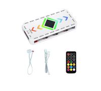 9 PWM et 9 ARGB, Contrôleur ARGB 5 V 3 Broches, Télécommande Sans Fil PWM 4 Broches, Hub de Ventilateur avec Éclairage Synchronisé, Base