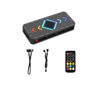 9 PWM et 9 ARGB, Contrôleur ARGB 5 V 3 Broches, Télécommande Sans Fil PWM 4 Broches, Hub de Ventilateurs avec Éclairage Synchronisé, Base