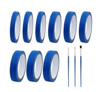 9 Rouleaux De Ruban Adhésif Et 3 Morceaux De Pinceaux, Outils De Coloration, Outils De Peinture, Accessoires D'Artisanat De Bricolage, Fournitures D'Art.