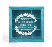 9 Section En Bois Chic Boîte À Thé Compartiments Conteneur Sac Poitrine Stockage Épices Nouveau Magasin Boîtes Cosmétiques Bijoux 24x24x7cm