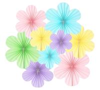 9 Set D'éventails en Papier Fleurs en à Suspendreéventail en Papier Fleuri Convient pour les Mariages,Les Anniversaires,La Décoration murale,La Décoration de Table et les Fêtes Prénatales