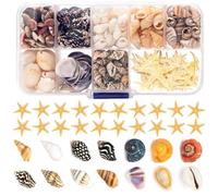 9 sortes de minuscules coquillages de mer - 300 + pièces, coquillages, escargots de mer, étoiles de mer - coquillages pour travaux manuels, décoration, mosaïques, loisirs créatifs, décoration
