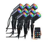 9 spots RVB CCT connectés à intensité variable Luminea Home Control