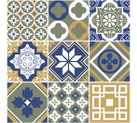9 stickers carreaux de ciment azulejos eugenia
