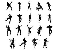 9 Stickers Muraux Personnages Dansants, 1 Sticker Mural Dansant, Stickers Muraux Personnalisés, Stickers Muraux Sur Le Thème Du Jeu, Autocollants Autocollants