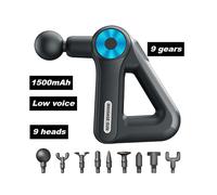 9 Têtes 9 Engrenages Pistolet de Massage Professinal Bally Total Fitness Petit Triangle d'Or Pistolet de Massage Bobbito Long Standby
