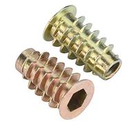 9 Types 50pcs M6 Vis de Meuble écrou écrou à Vis en Alliage de Zinc Connecteur de Fixation à Douille Hexagonale Entraînement écrous à Insérer Filetés en Alliage de Zinc à