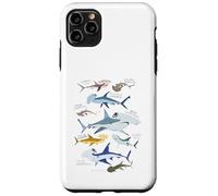 9 Types de Requins marteaux de l'océan coloré 14 Juillet Coque pour iPhone 11 Pro Max