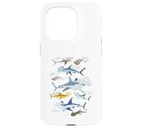 9 Types de Requins marteaux de l'océan coloré 14 Juillet Coque pour iPhone 15 Pro