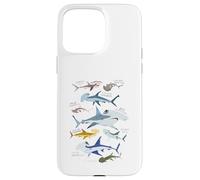 9 Types de Requins marteaux de l'océan coloré 14 Juillet Coque pour iPhone 15 Pro Max