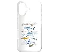 9 Types de Requins marteaux de l'océan coloré 14 Juillet Coque pour iPhone 17