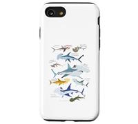 9 Types de Requins marteaux de l'océan coloré 14 Juillet Coque pour iPhone SE (2020) / 7/8