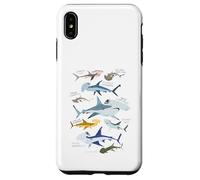 9 Types de Requins marteaux de l'océan coloré 14 Juillet Coque pour iPhone XS Max