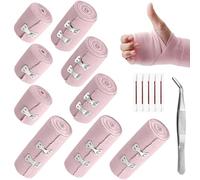 9 Volumes Bandages Élastiques Bande Cohesive Bandage Medical Elastoplast Bande Adhésive Bandage Medical Bande de Contention Bandage Elastique Bandage Tendineux Bande Elastique Medical