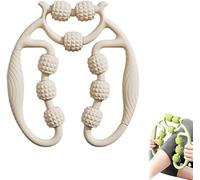 9 Wheel Circular Leg Clamp,Leg Massager Roller, Multifunctional Ring Roller, Ring Clamp Legs Massagers, for Legs Neck Muscle Hand Arm Relaxer (White)