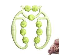 9 Wheel Circular Leg Clamp, Multifunctional Ring Roller,360 Degree Legs Neck Muscle Hand Arm Relaxer, Ring Clamp Leg Massager, for Women Indoor Sports Yoga (Green)