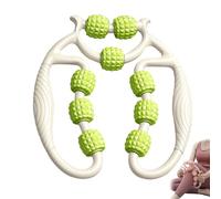 9 Wheel Circular Leg Clamp, Multifunctional Ring Roller,360 Degree Legs Neck Muscle Hand Arm Relaxer, Ring Clamp Leg Massager, for Women Indoor Sports Yoga (MixGreen)