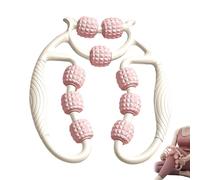 9 Wheel Circular Leg Clamp, Multifunctional Ring Roller,360 Degree Legs Neck Muscle Hand Arm Relaxer, Ring Clamp Leg Massager, for Women Indoor Sports Yoga (MixPink)