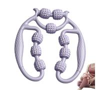 9 Wheel Circular Leg Clamp, Multifunctional Ring Roller,360 Degree Legs Neck Muscle Hand Arm Relaxer, Ring Clamp Leg Massager, for Women Indoor Sports Yoga (Purple)