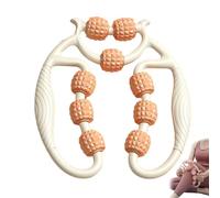 9 Wheel Circular Leg Clamp, Multifunctional Ring Roller,360 Degree Legs Neck Muscle Hand Arm Relaxer, Ring Clamp Leg Massager, for Women Indoor Sports Yoga (MixOrange)