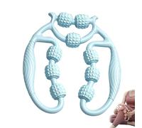 9 Wheel Circular Leg Clamp, Multifunctional Ring Roller,360 Degree Legs Neck Muscle Hand Arm Relaxer, Ring Clamp Leg Massager, for Women Indoor Sports Yoga (Blue)