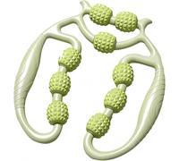 9 Wheel Leg Massager, Circular Leg Clamp Roller, Handheld Multifunctional 360 Degree Legs Neck Hand Arm Muscle Relaxer, For Women Indoor Sports Yoga (Green)