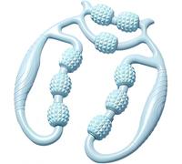 9 Wheel Leg Massager, Circular Leg Clamp Roller, Handheld Multifunctional 360 Degree Legs Neck Hand Arm Muscle Relaxer, For Women Indoor Sports Yoga (Blue)