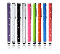 9 x Bling Stylets Stylus Ecran Stylos Tablet portables tactiles pour iphone 5 5S 5C 4 4S 3G 3GS iPod Touch iPad 2 3 4 Air SONY PLAYSTATION PSP PS VITA Motorola Xoom, Samsung Galaxy, BlackBerry Playbook AMM0101US, Barnes and Noble Nook Color, Droid Bionic